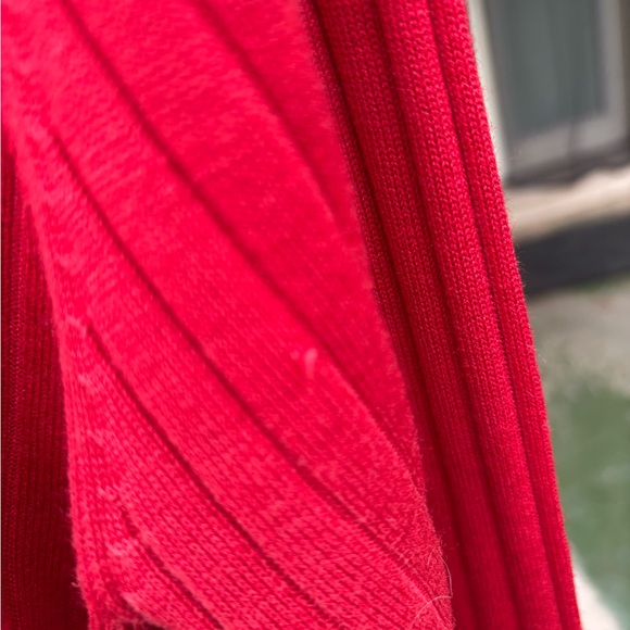 august silk Red Ribbed Button-Front Cardigan - Picture 4 of 5